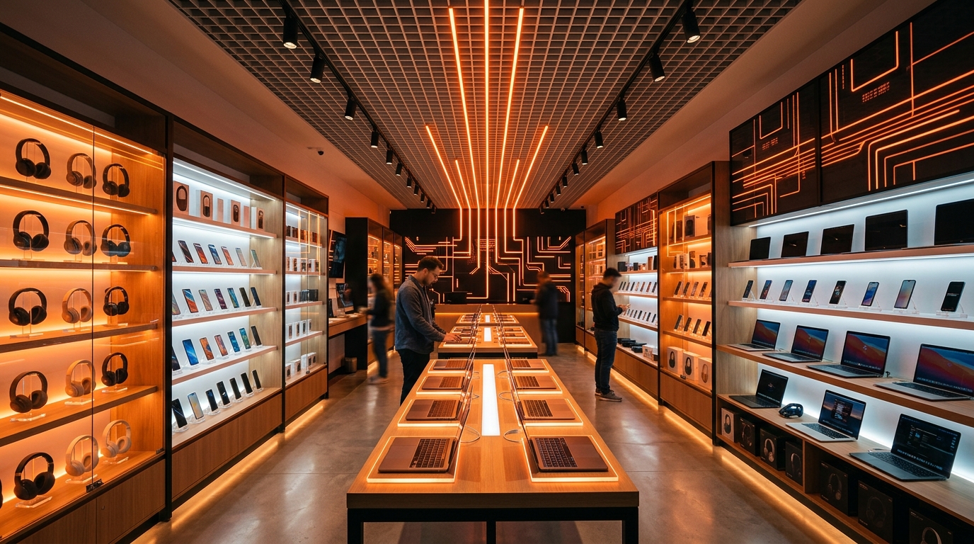 Inside the Okshop electronics store